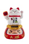 Lucky Cat Sallanan Pati̇ Güneş Enerji̇li̇- Maskeli̇ Samuray  11*9.6*15 Cm
