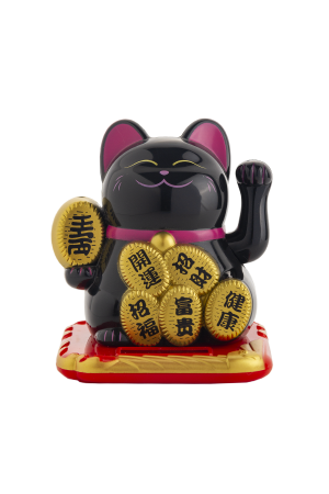 Şans Kedisi Sallanan Pati̇ Güneş Enerji̇li̇- Sembol Yazi Şi̇ri̇n  9.6*8.7*9.6 Cm