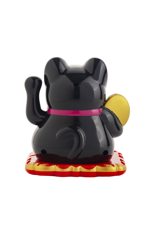 Şans Kedisi Sallanan Pati̇ Güneş Enerji̇li̇- Sembol Yazi Şi̇ri̇n  9.6*8.7*9.6 Cm