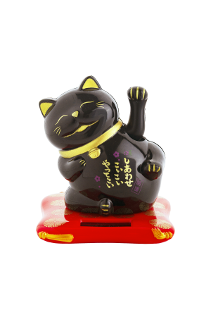 Lucky Cat Sallanan Pati̇ Güneş Enerji̇li̇- Yazili Tombi̇k  6.6*7.1*7.7 Cm